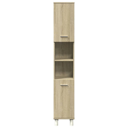 vidaXL Badschrank Sonoma-Eiche 30,5x30x179 cm Holzwerkstoff