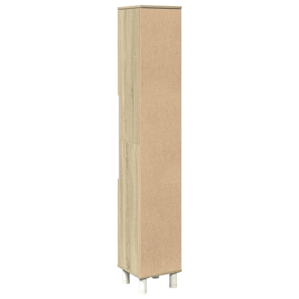 vidaXL Badschrank Sonoma-Eiche 30,5x30x179 cm Holzwerkstoff
