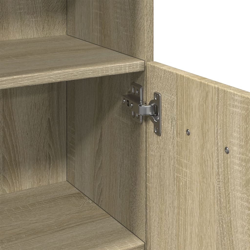 vidaXL Badschrank Sonoma-Eiche 30,5x30x179 cm Holzwerkstoff