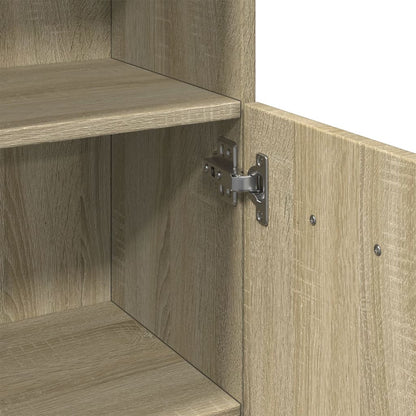vidaXL Badschrank Sonoma-Eiche 30,5x30x179 cm Holzwerkstoff