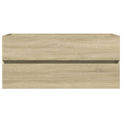 vidaXL Waschbeckenschrank Sonoma-Eiche 100x38,5x45 cm Holzwerkstoff