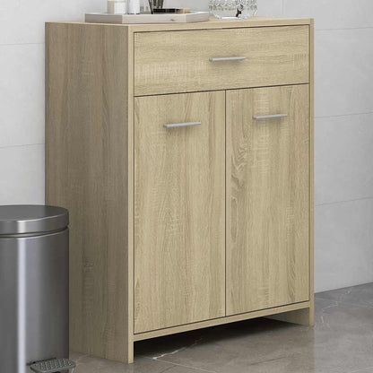 vidaXL Meuble de salle de bain chêne Sonoma 60x33x80 cm en bois d'ingénierie