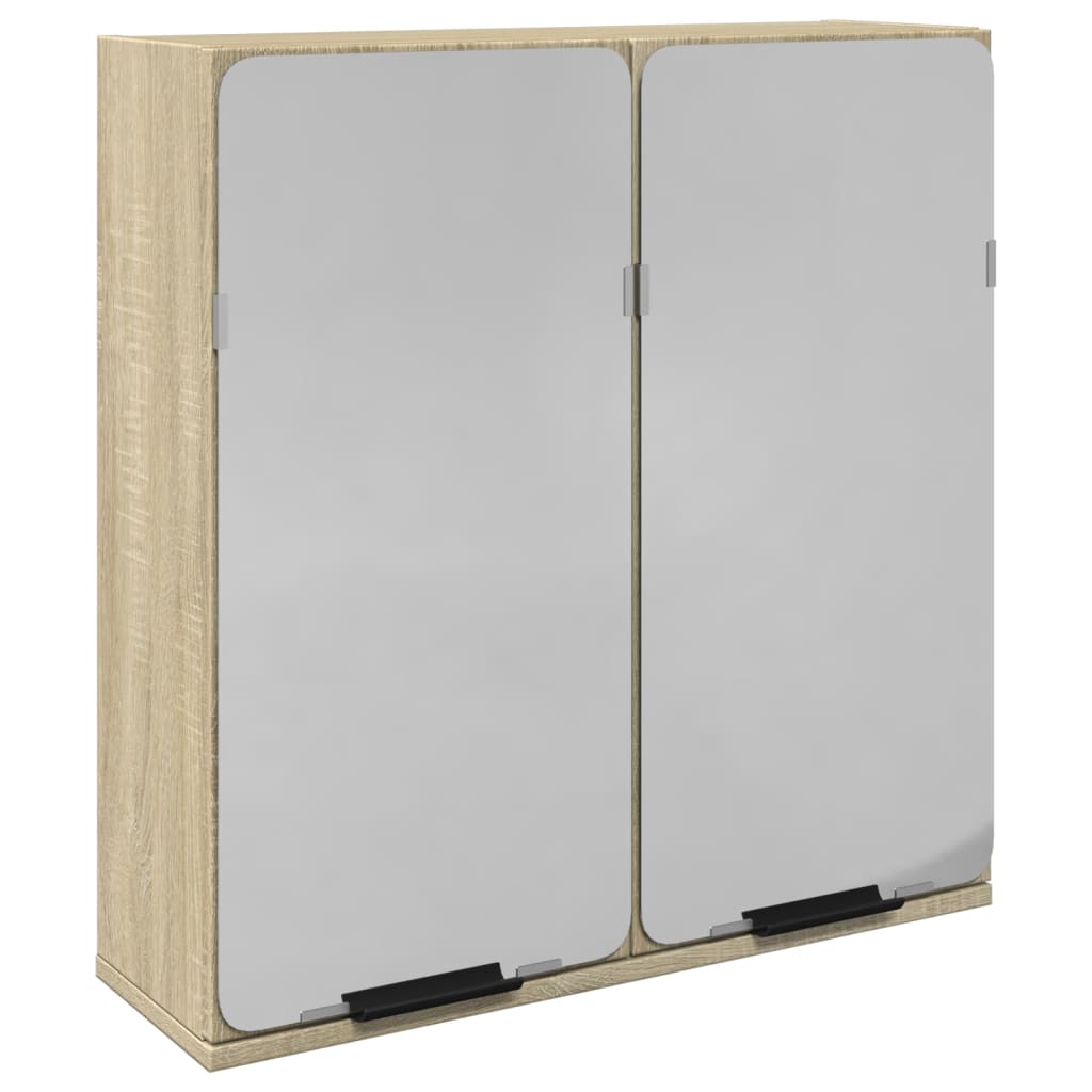 vidaXL Bad-Spiegelschrank Sonoma-Eiche 64,5x20x66,5 cm Holzwerkstoff