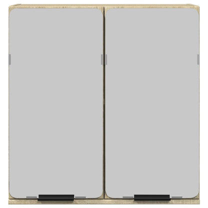 vidaXL Bad-Spiegelschrank Sonoma-Eiche 64,5x20x66,5 cm Holzwerkstoff