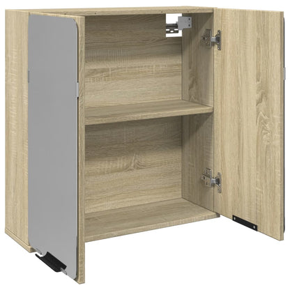 vidaXL Bad-Spiegelschrank Sonoma-Eiche 64,5x20x66,5 cm Holzwerkstoff