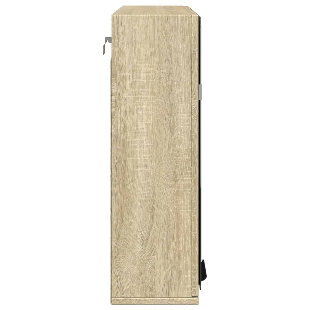 vidaXL Bad-Spiegelschrank Sonoma-Eiche 64,5x20x66,5 cm Holzwerkstoff
