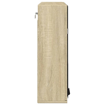 vidaXL Bad-Spiegelschrank Sonoma-Eiche 64,5x20x66,5 cm Holzwerkstoff