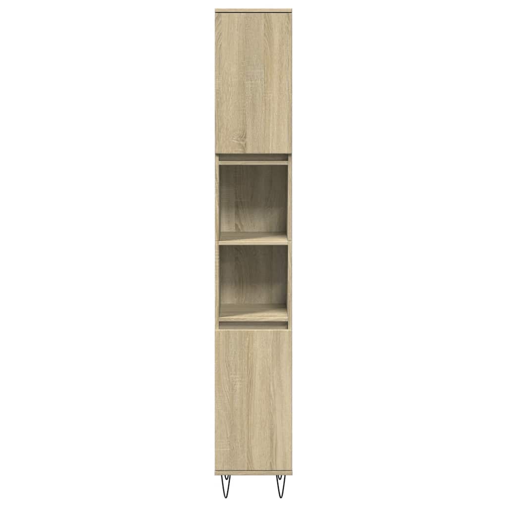 vidaXL Meuble de salle de bain chêne Sonoma 30x30x190 cm Aggloméré