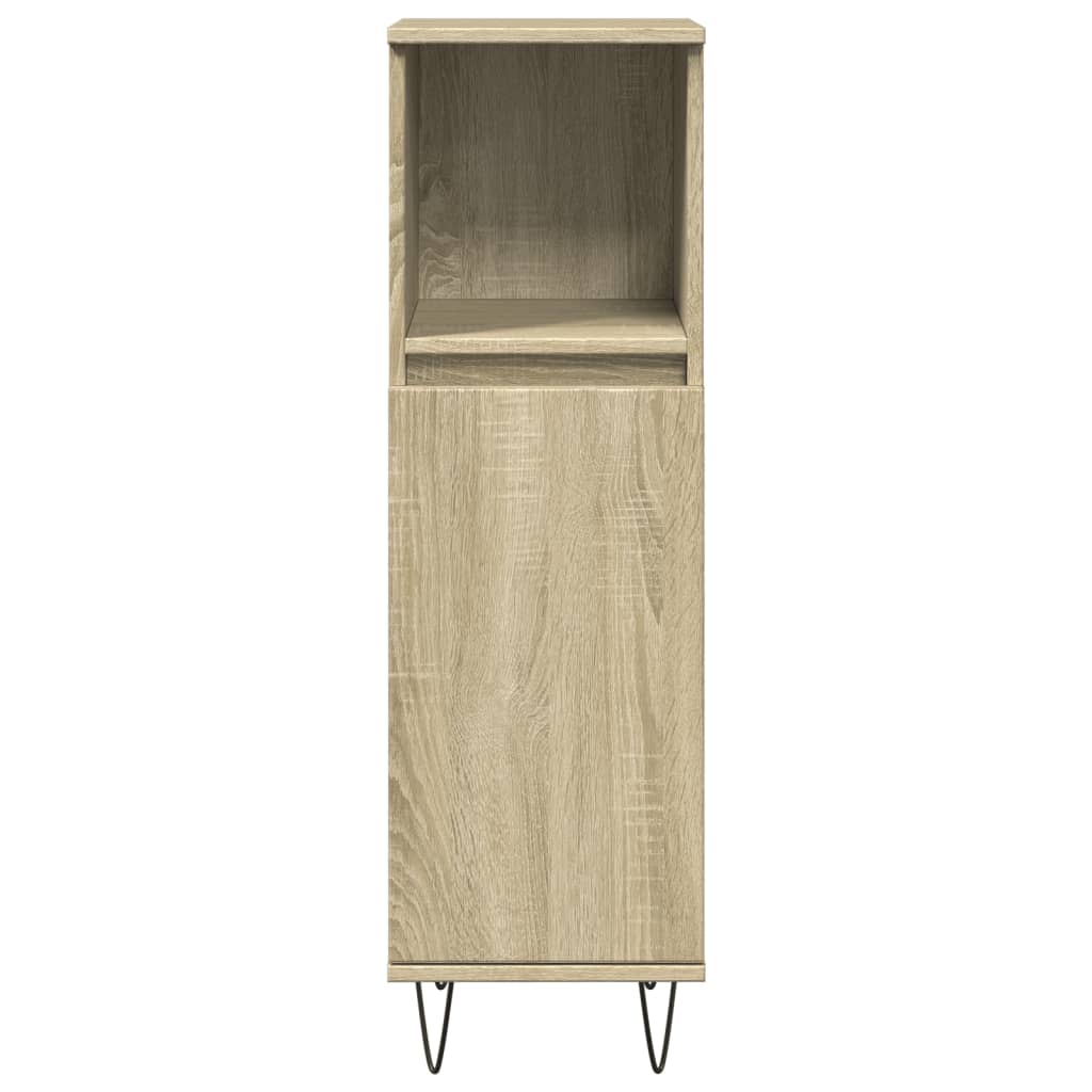 vidaXL Meuble de salle de bain chêne Sonoma 30x30x100 cm bois d'ingénierie