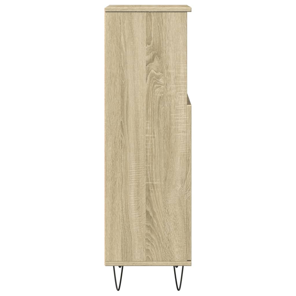 vidaXL Meuble de salle de bain chêne Sonoma 30x30x100 cm bois d'ingénierie