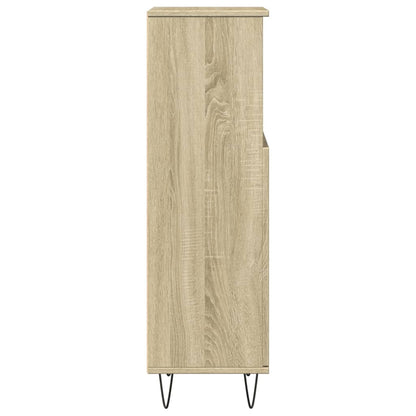 vidaXL Meuble de salle de bain chêne Sonoma 30x30x100 cm bois d'ingénierie