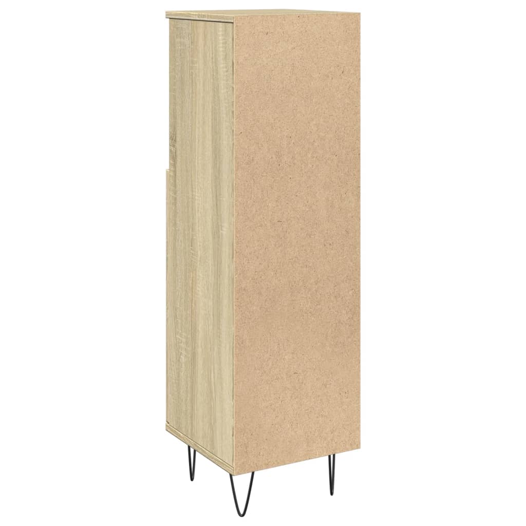 vidaXL Meuble de salle de bain chêne Sonoma 30x30x100 cm bois d'ingénierie