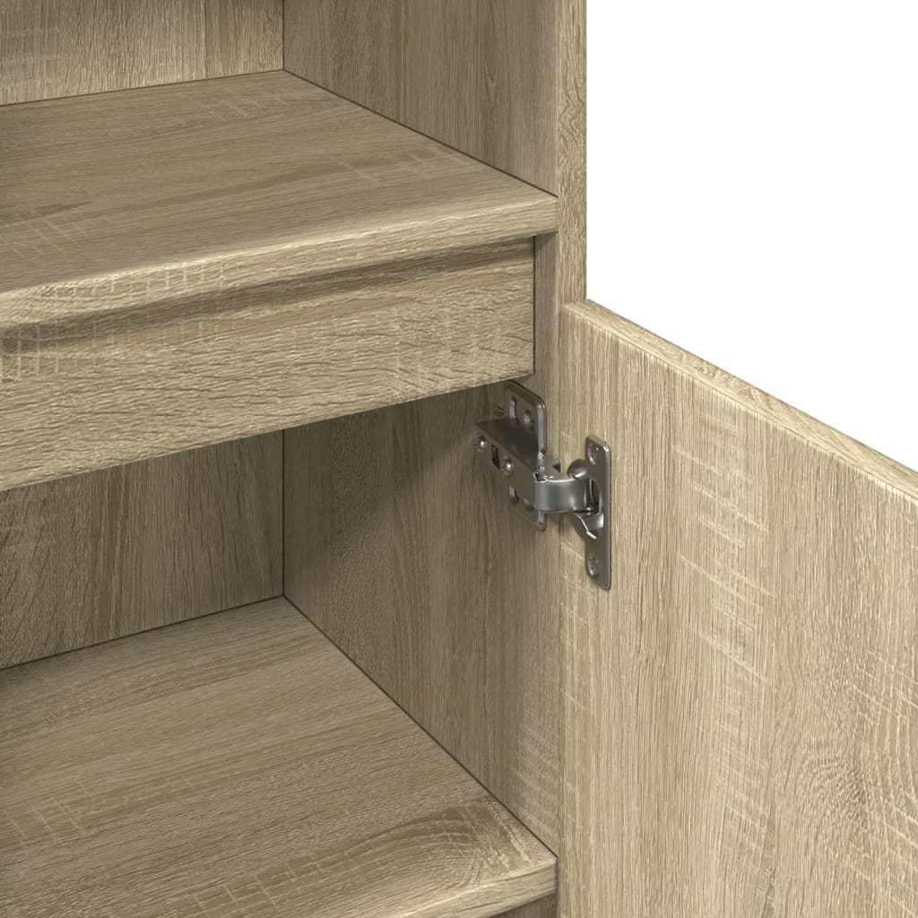vidaXL Meuble de salle de bain chêne Sonoma 30x30x100 cm bois d'ingénierie