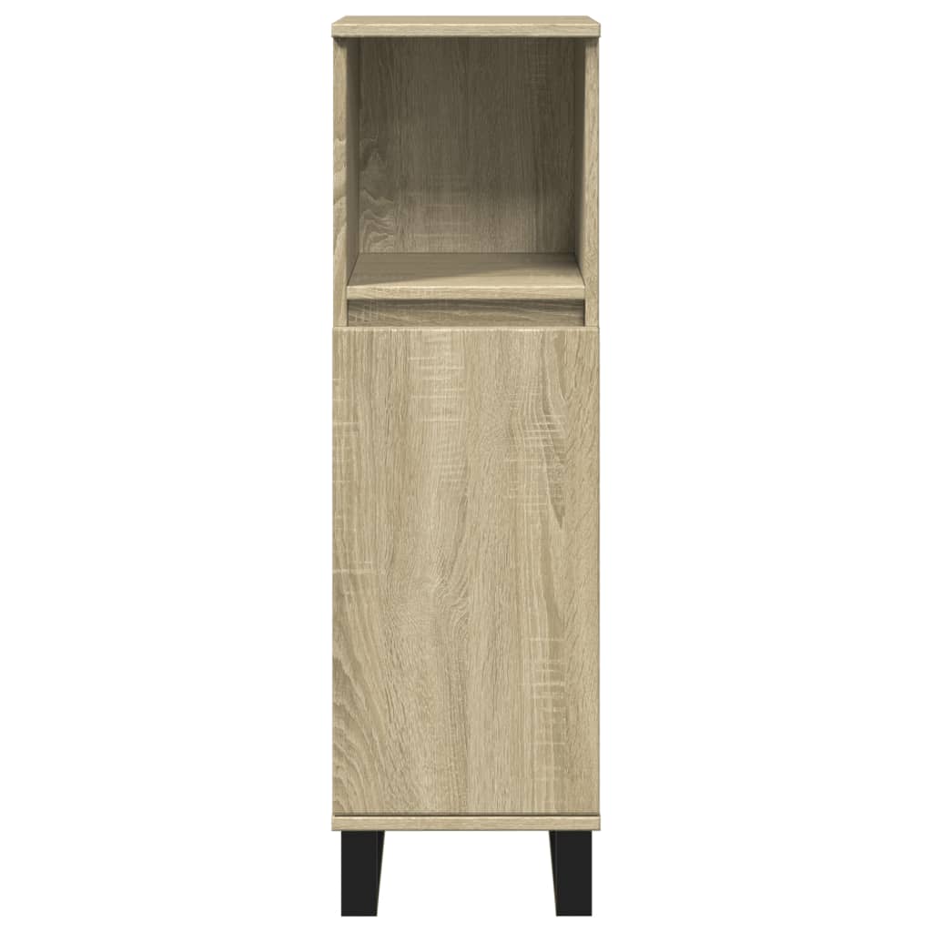 vidaXL Meuble de salle de bain chêne Sonoma 30x30x100 cm bois d'ingénierie