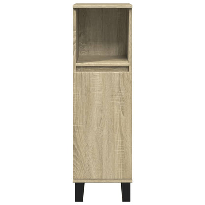 vidaXL Meuble de salle de bain chêne Sonoma 30x30x100 cm bois d'ingénierie