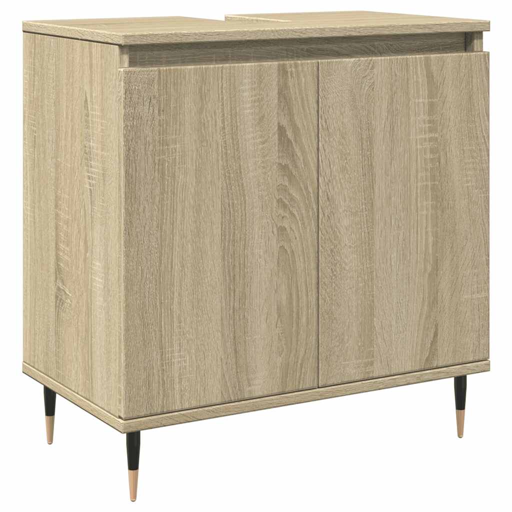 vidaXL Meuble de salle de bain chêne Sonoma 58x33x60 cm bois d'ingénierie