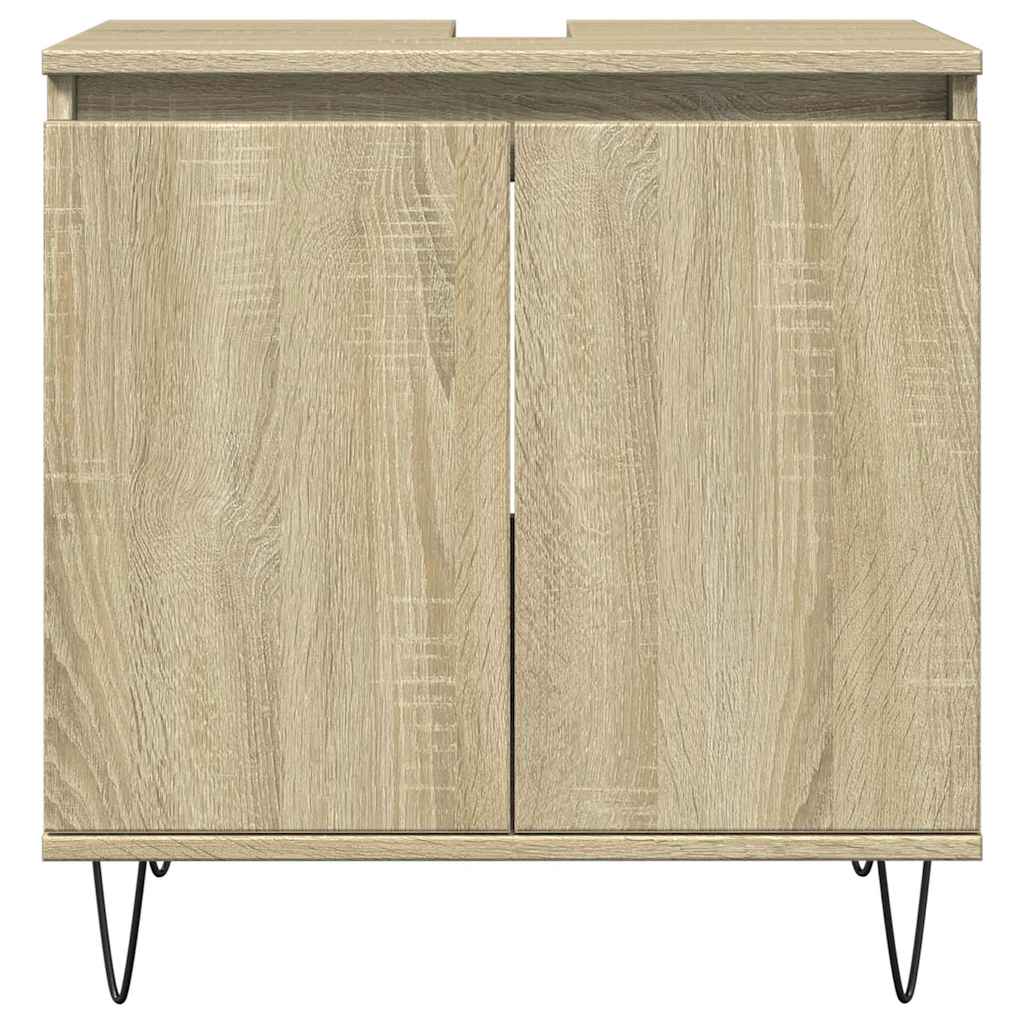 vidaXL Badschrank Sonoma-Eiche 58x33x60 cm Holzwerkstoff