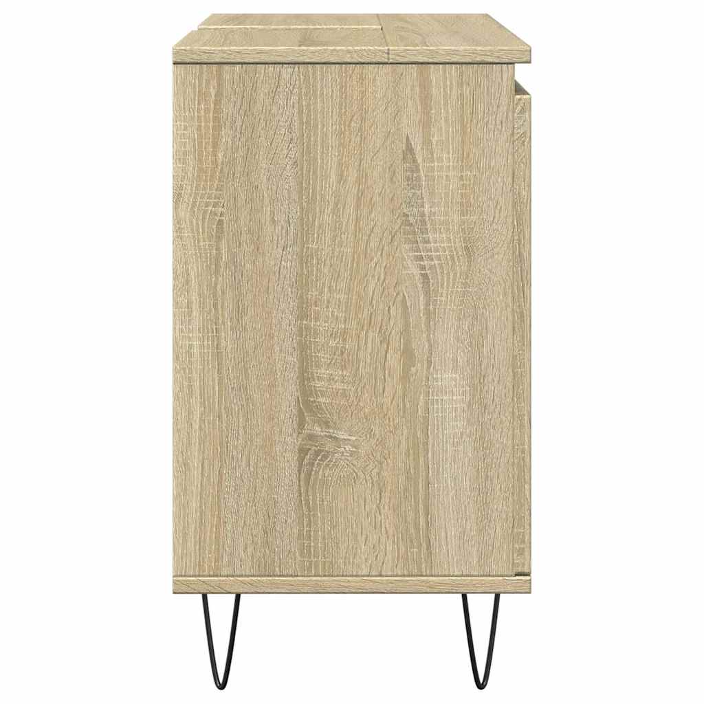 vidaXL Badschrank Sonoma-Eiche 58x33x60 cm Holzwerkstoff