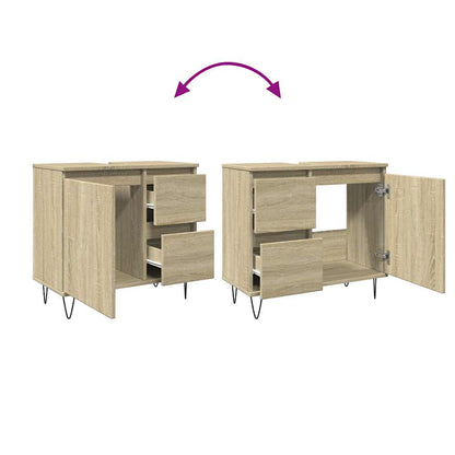 Badschrank Sonoma-Eiche 65x33x60 cm Holzwerkstoff