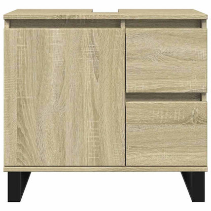 vidaXL Badschrank Sonoma-Eiche 65x33x60 cm Holzwerkstoff