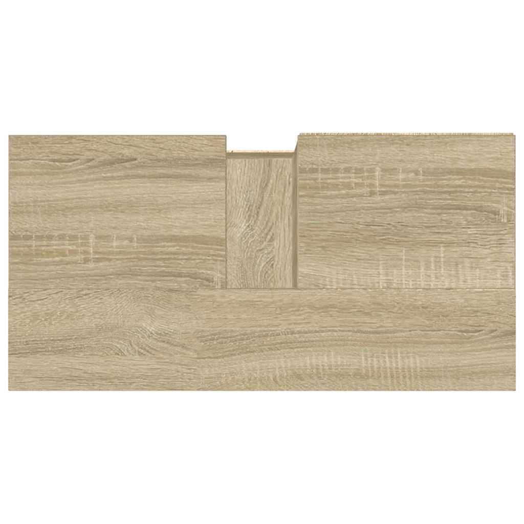 vidaXL Badschrank Sonoma-Eiche 65x33x60 cm Holzwerkstoff
