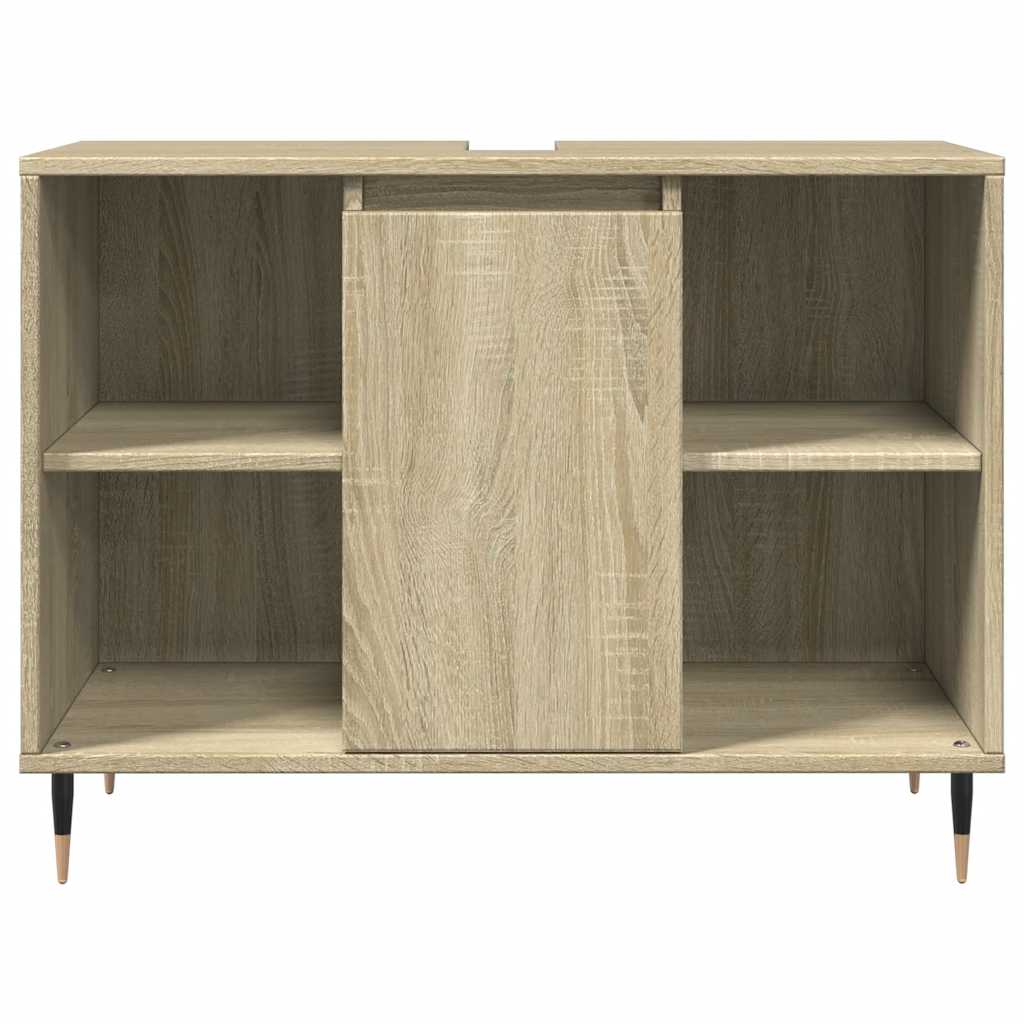 vidaXL Meuble sous lavabo chêne Sonoma 80x33x60 cm Bois d'ingénierie