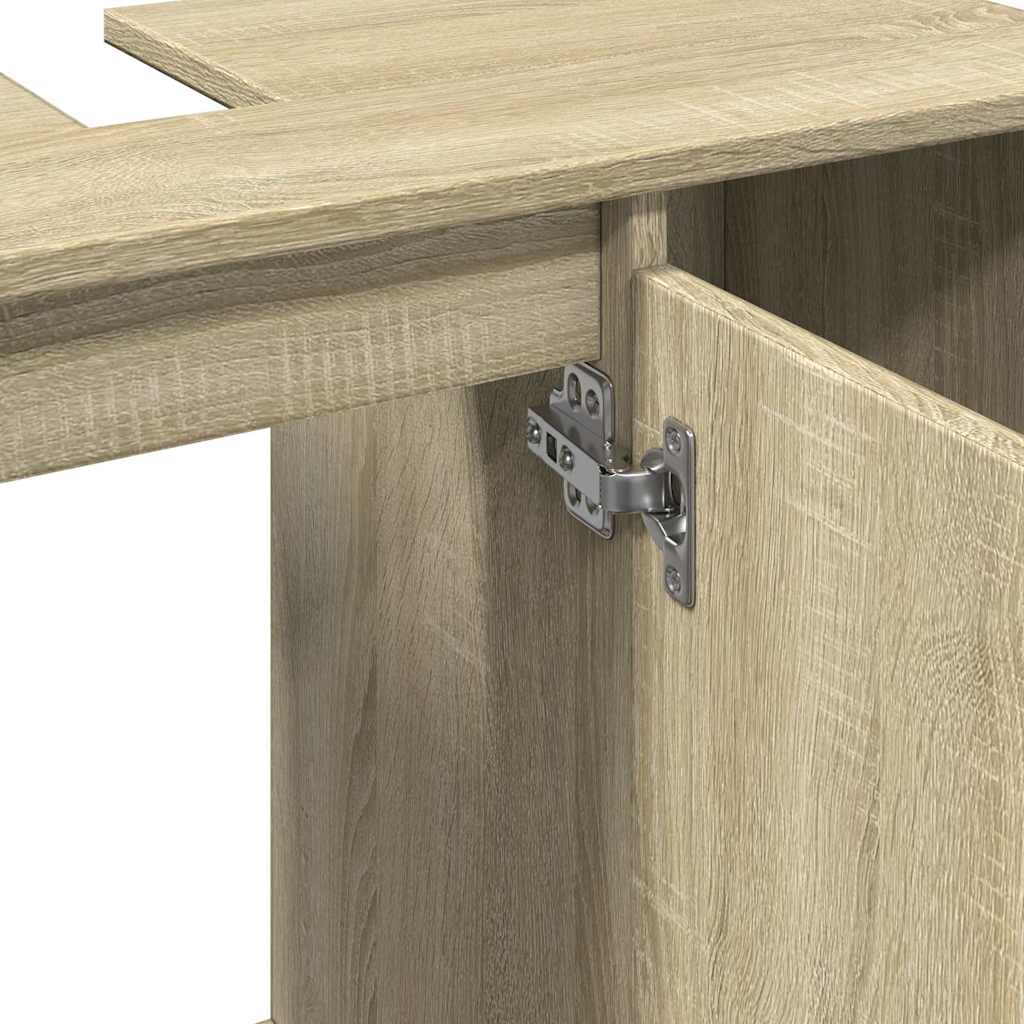 vidaXL Meuble sous lavabo chêne Sonoma 80x33x60 cm Bois d'ingénierie