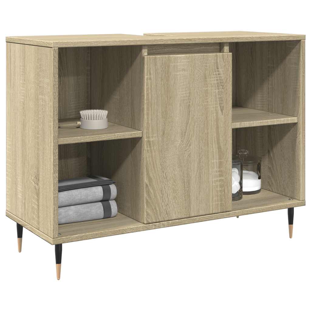vidaXL Meuble sous lavabo chêne Sonoma 80x33x60 cm Bois d'ingénierie