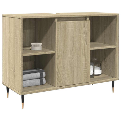 vidaXL Meuble sous lavabo chêne Sonoma 80x33x60 cm Bois d'ingénierie