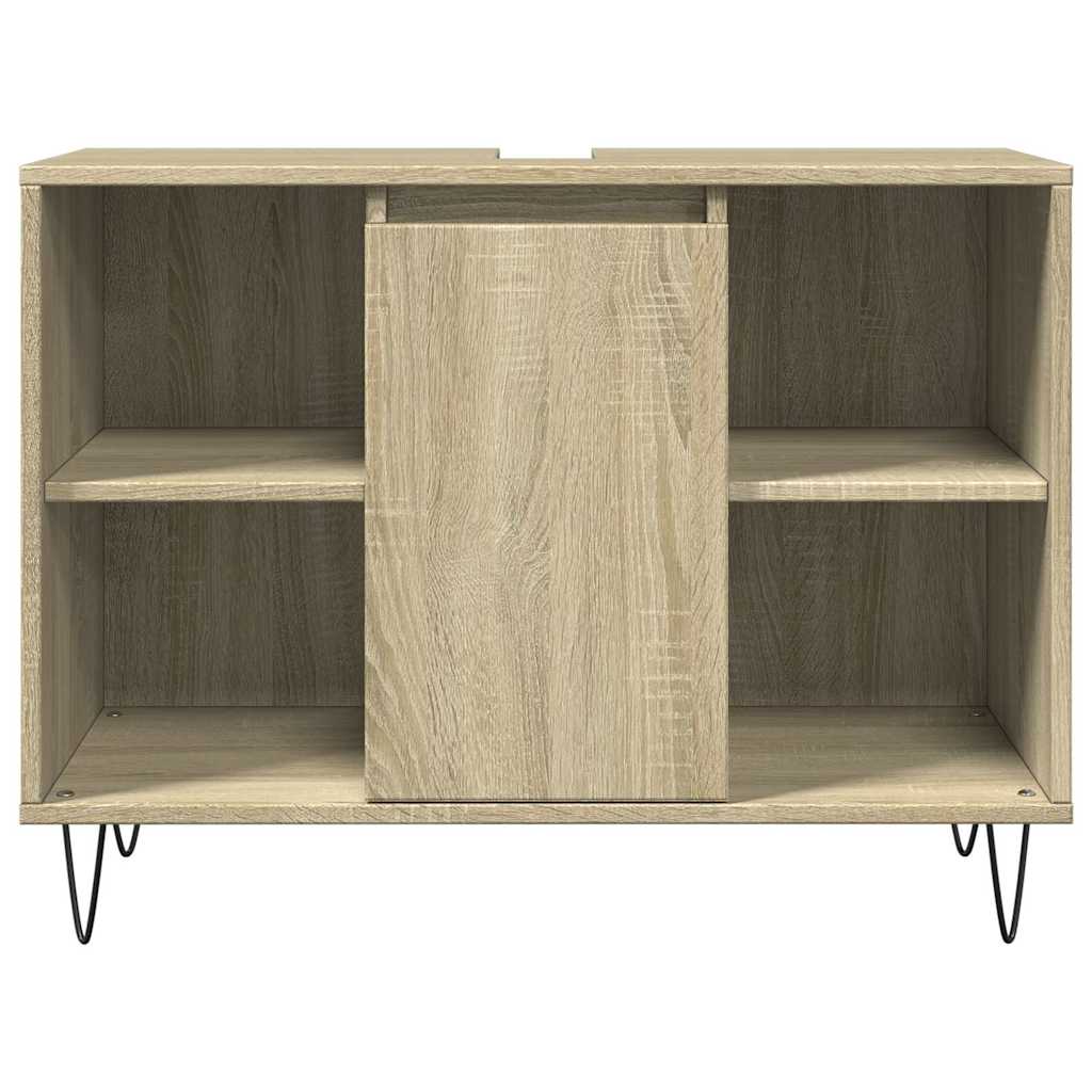 vidaXL Meuble sous lavabo chêne Sonoma 80x33x60 cm Bois d'ingénierie