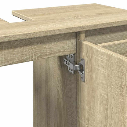 vidaXL Badschrank Sonoma-Eiche 80x33x60 cm Holzwerkstoff
