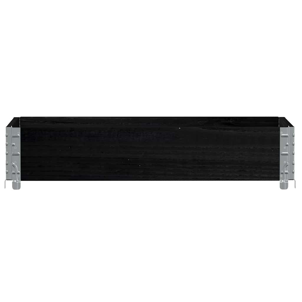 vidaXL Pflanzkasten Schwarz 100x50 cm Massivholz Kiefer