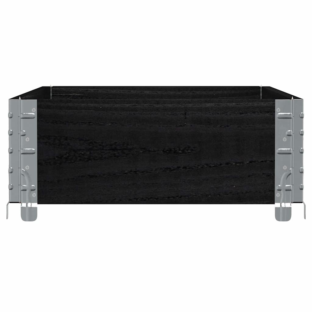 vidaXL Pflanzkasten Schwarz 100x50 cm Massivholz Kiefer