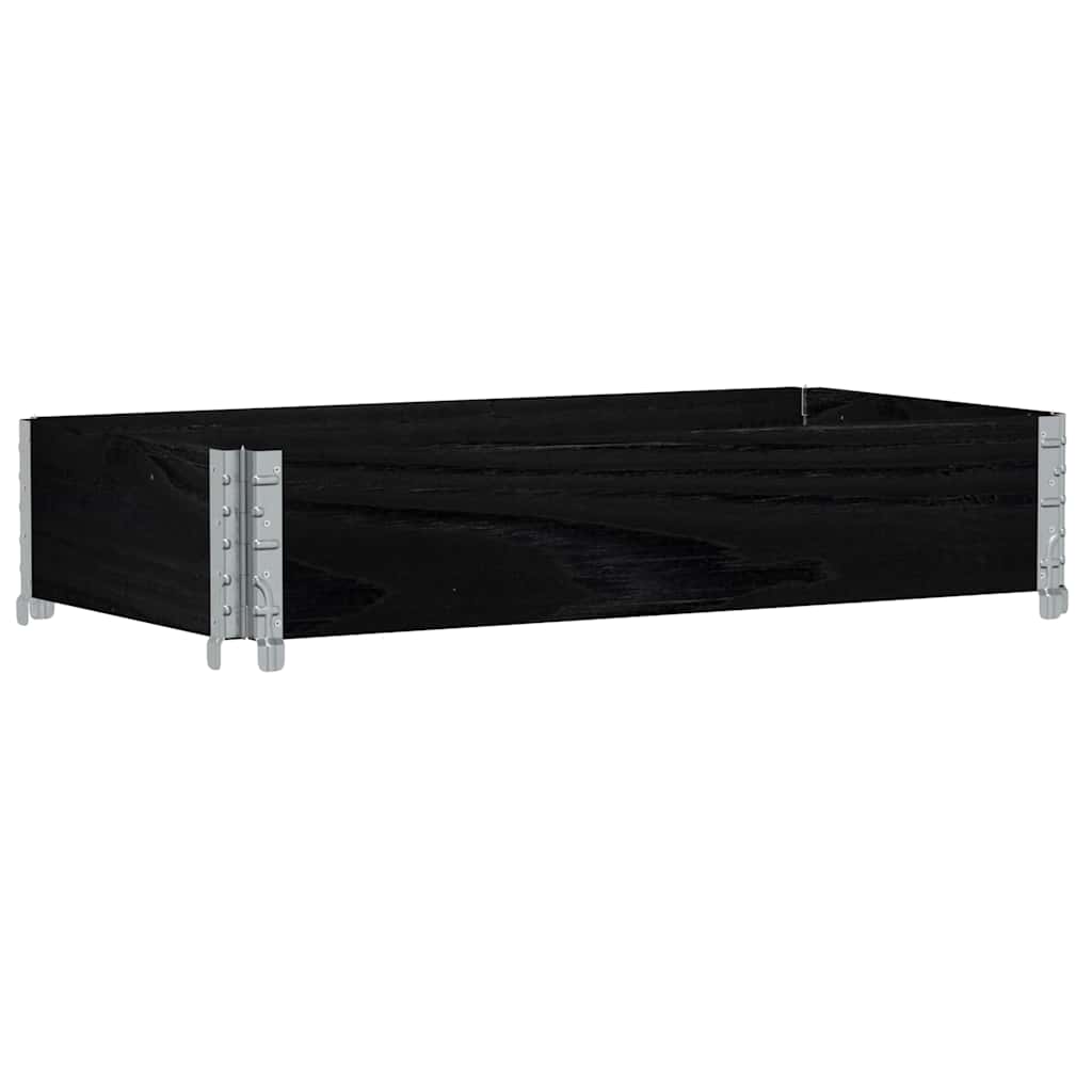 vidaXL Pflanzkasten Schwarz 100x50 cm Massivholz Kiefer