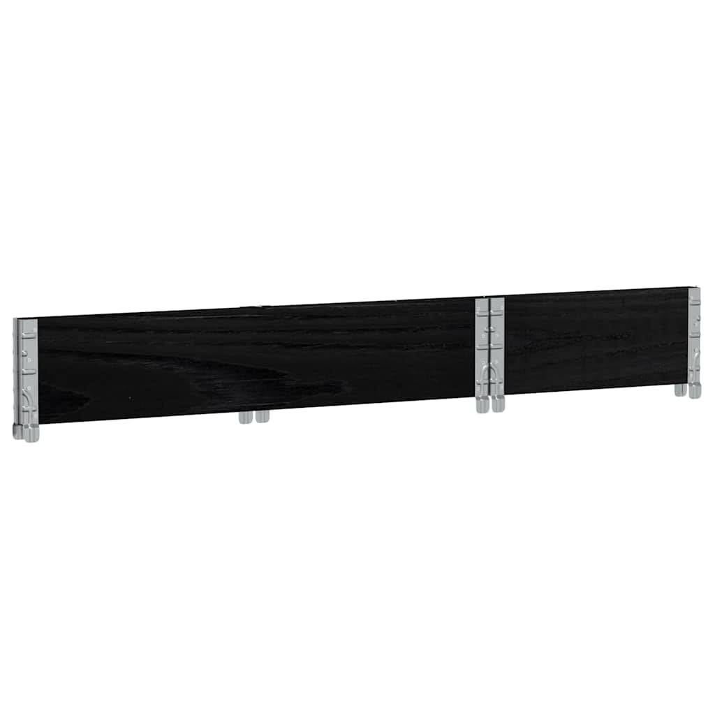 vidaXL Pflanzkasten Schwarz 100x50 cm Massivholz Kiefer