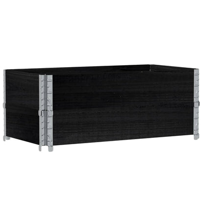vidaXL Jardinière noire 100x50 cm en pin massif