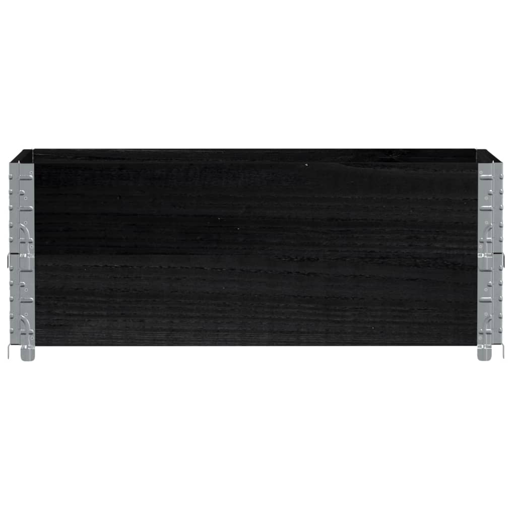vidaXL Jardinière noire 100x50 cm en pin massif