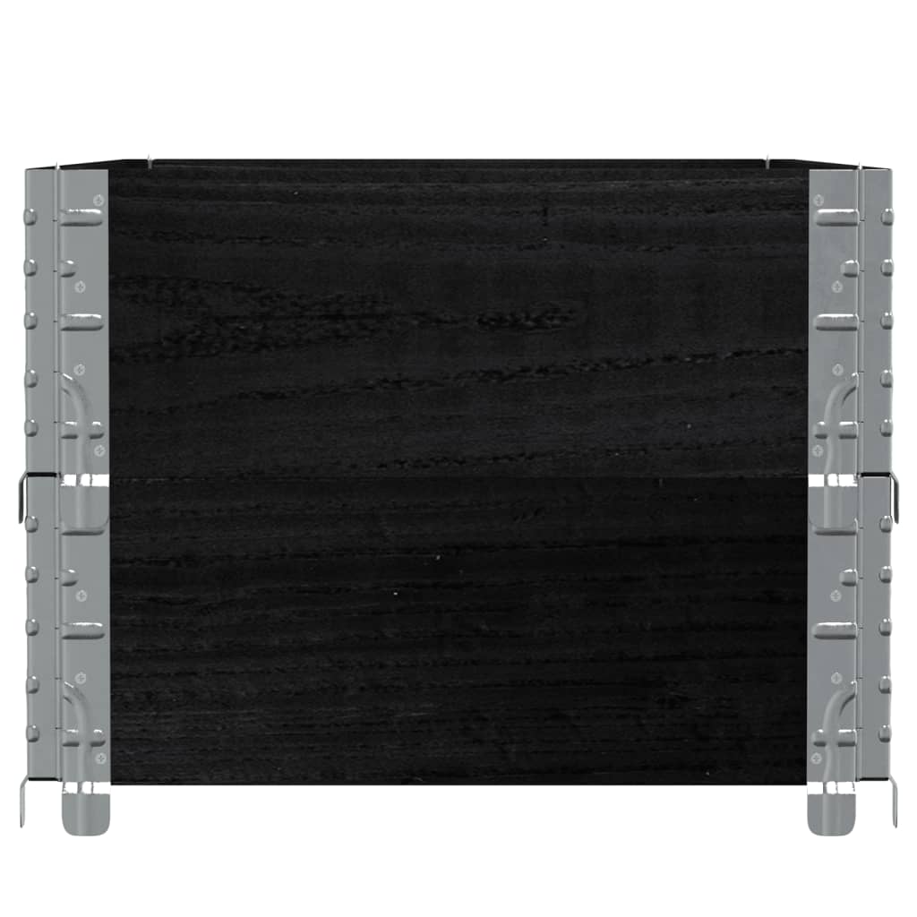 vidaXL Jardinière noire 100x50 cm en pin massif