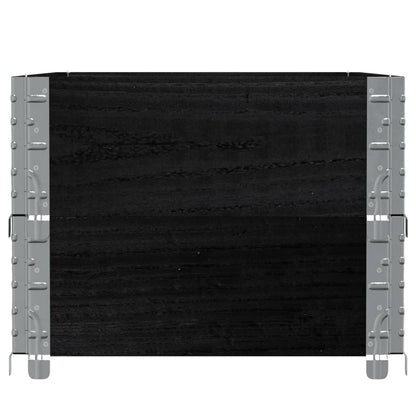 vidaXL Jardinière noire 100x50 cm en pin massif