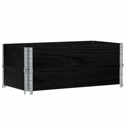vidaXL Jardinière noire 100x50 cm en pin massif