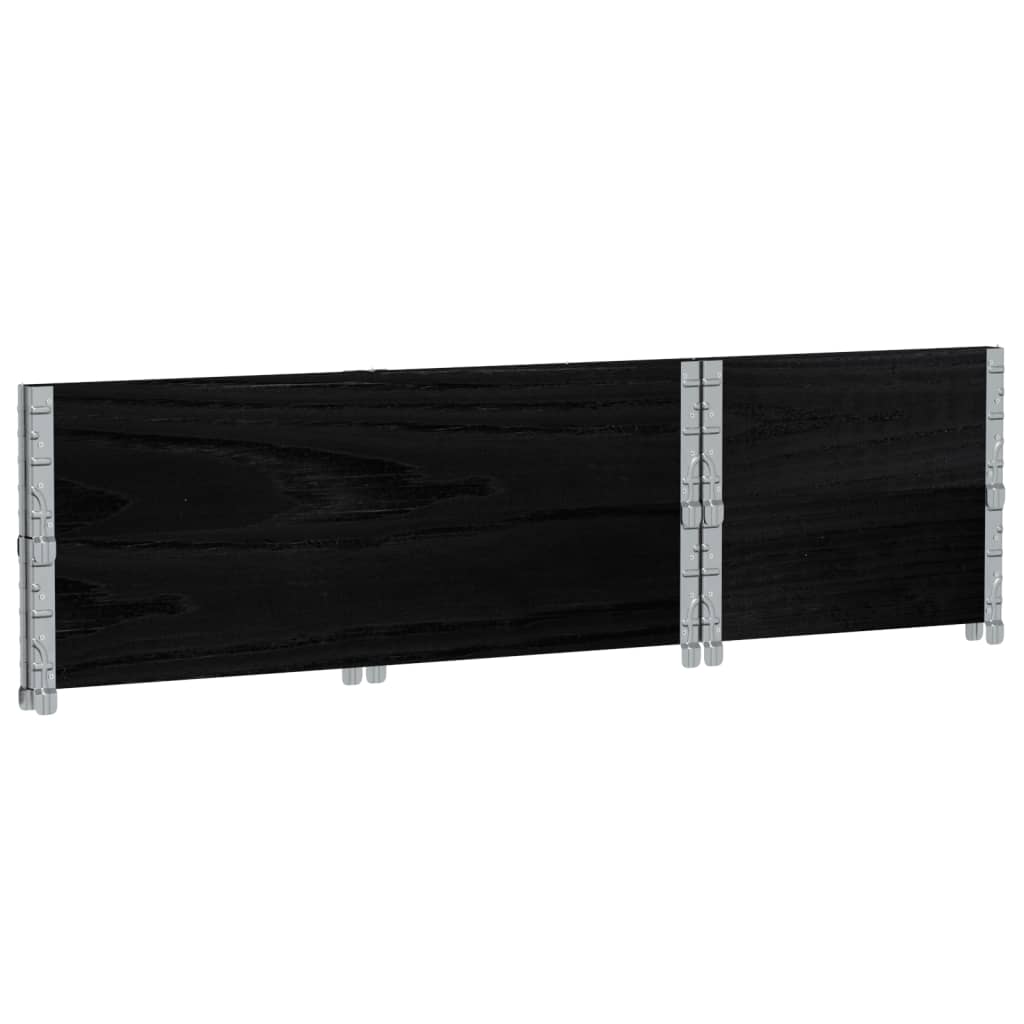 vidaXL Jardinière noire 100x50 cm en pin massif