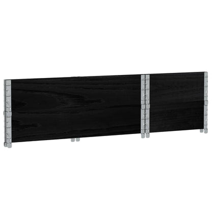 vidaXL Jardinière noire 100x50 cm en pin massif