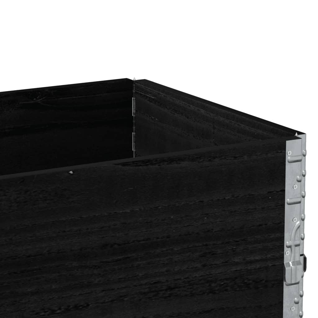 vidaXL Jardinière noire 100x50 cm en pin massif