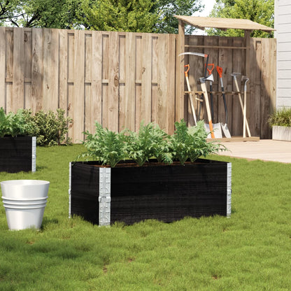 vidaXL Jardinière noire 100x50 cm en pin massif