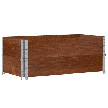 vidaXL Pflanzkasten Braun 100x50 cm Massivholz Kiefer