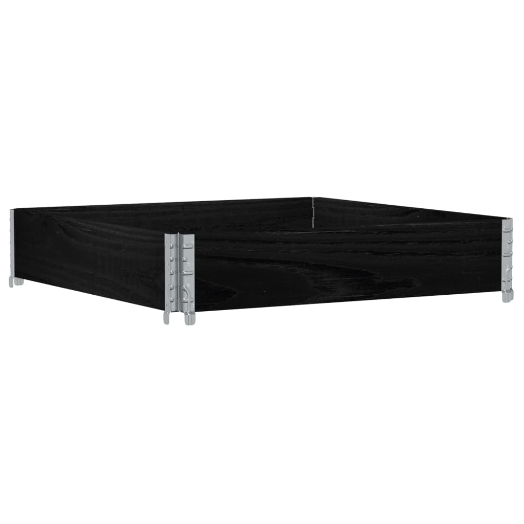 vidaXL Pflanzkasten Schwarz 100x100 cm Massivholz Kiefer