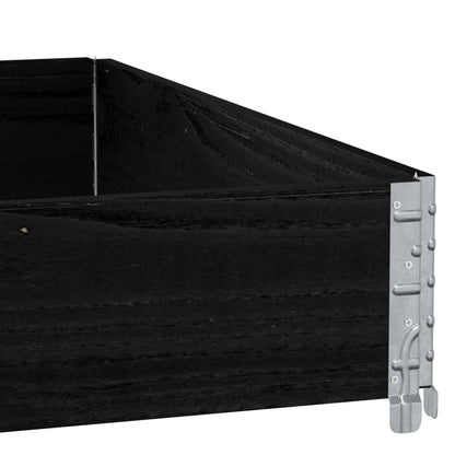 vidaXL Pflanzkasten Schwarz 100x100 cm Massivholz Kiefer