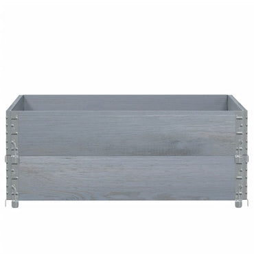 vidaXL Pflanzkasten Grau 100x100 cm Massivholz Kiefer