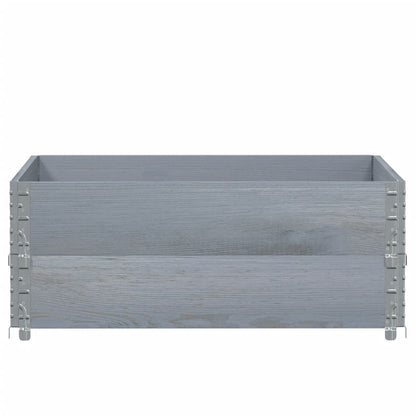 vidaXL Pflanzkasten Grau 100x100 cm Massivholz Kiefer