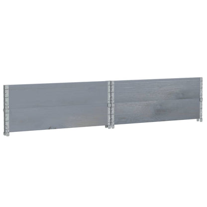 vidaXL Pflanzkasten Grau 100x100 cm Massivholz Kiefer